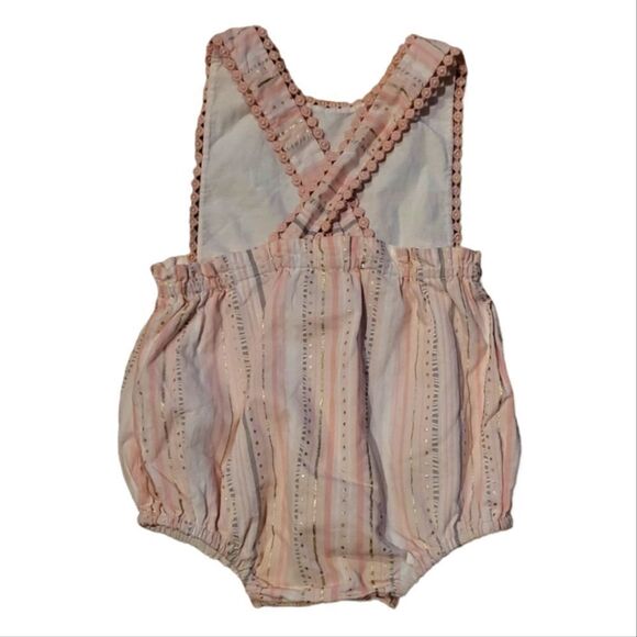NWT Dylan & Abby Pink Stripe Romper - Picture 9 of 9
